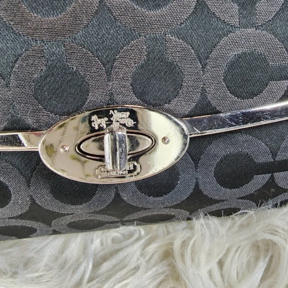 Coach Madison Op Art Black Madeline Satchel